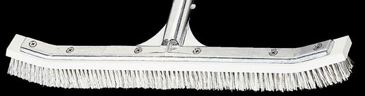 A&B Curved Aluminum Wall Brush, Combo Stainless Steel & Nylon Bristles 18"  | AAB3004