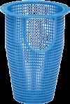 Aladdin Pentair Whisperflo Strainer Basket | B-199: Blue, perforated plastic design with a U-shaped side indentation.