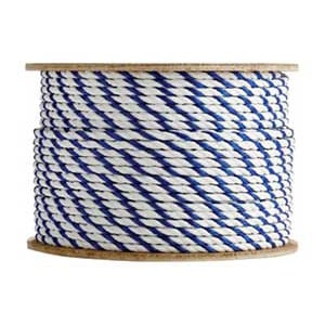 American Granby 3/4" x 300' Twisted Poly Rope, Blue/White | AMGPR753