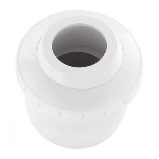 DIRECTIONAL EYEBALL FITTING, 3 PC 2" KNOCK-IN WITH 1" ORIFICE WHITE