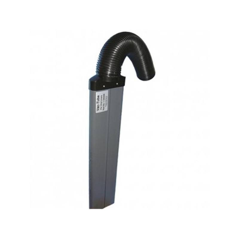The AirSupply Cyclone Blower/Vacuum Pool Liner Tube (ASU440456) features a rectangular metallic body and a flexible, arc-shaped inlet tube—perfect for precise pool liner installation.
