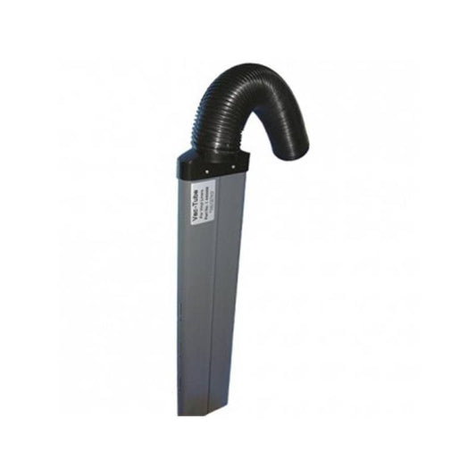 The AirSupply Cyclone Blower/Vacuum Pool Liner Tube (ASU440456) features a rectangular metallic body and a flexible, arc-shaped inlet tube—perfect for precise pool liner installation.