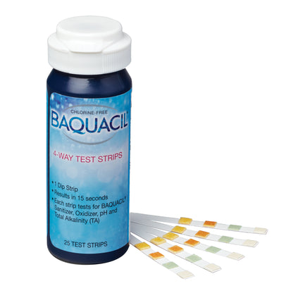 Baquacil 4-Way Test Strips, 25 Count Bottle