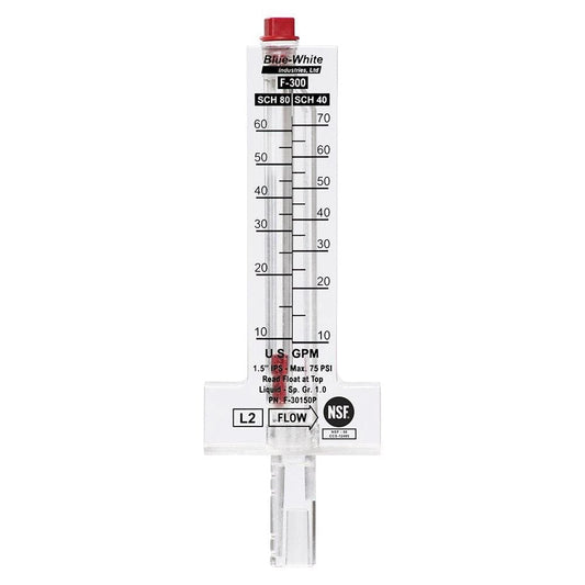 Blue-White F300 Flowmeter for 1-1/2" PVC Pipe | F30150P