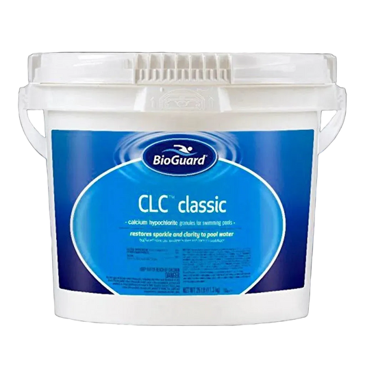 BioGuard CLC Classic pool treatment container on a white background