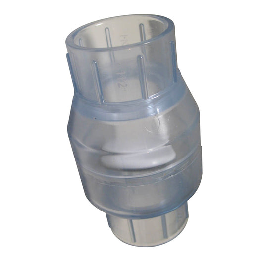 2" SOCKET X SOCKET SWING CHECK VALVE, CLEAR
