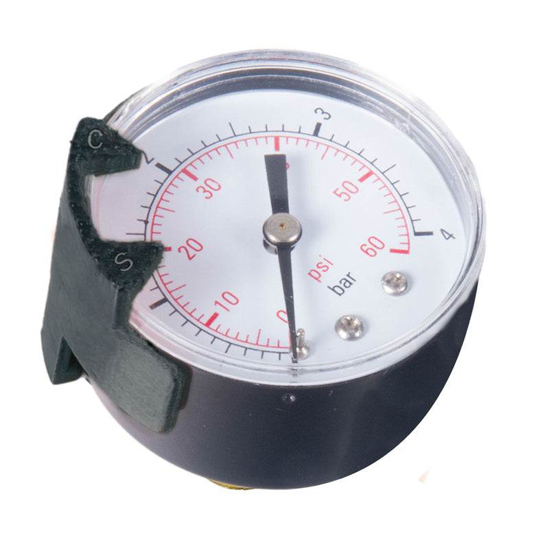 BACK MOUNT GAUGE WITH "START CLEAN" BEZEL