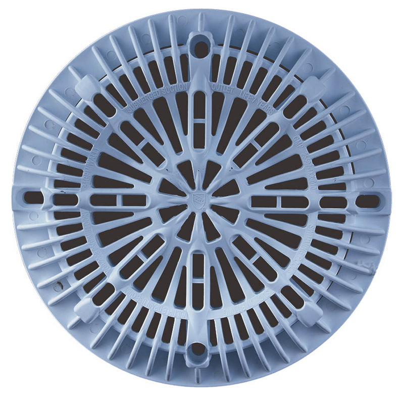 8" GALAXY DRAIN COVER WITH SCREW PACK, BLUE