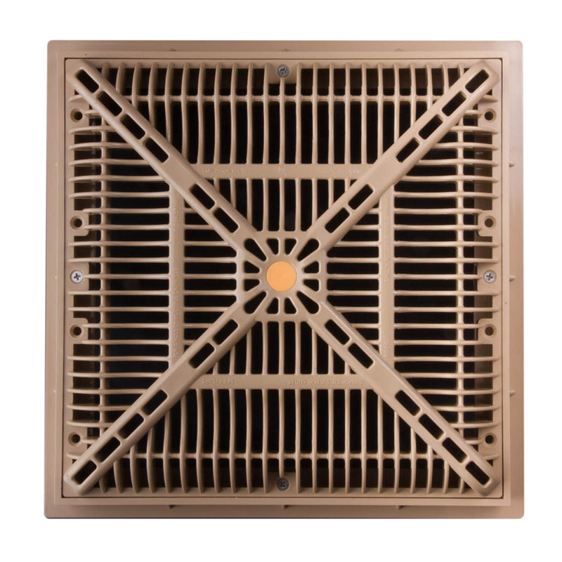 12" X 12" FRAME/GRATE, POOL DRAIN, TAN