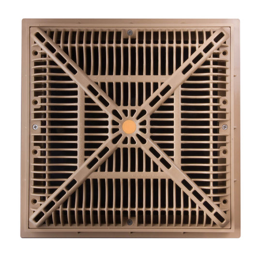 12" X 12" FRAME/GRATE, POOL DRAIN, TAN