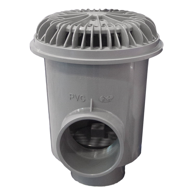 3" VGB GUNITE POOL MAIN DRAIN, NOVA, GRAY