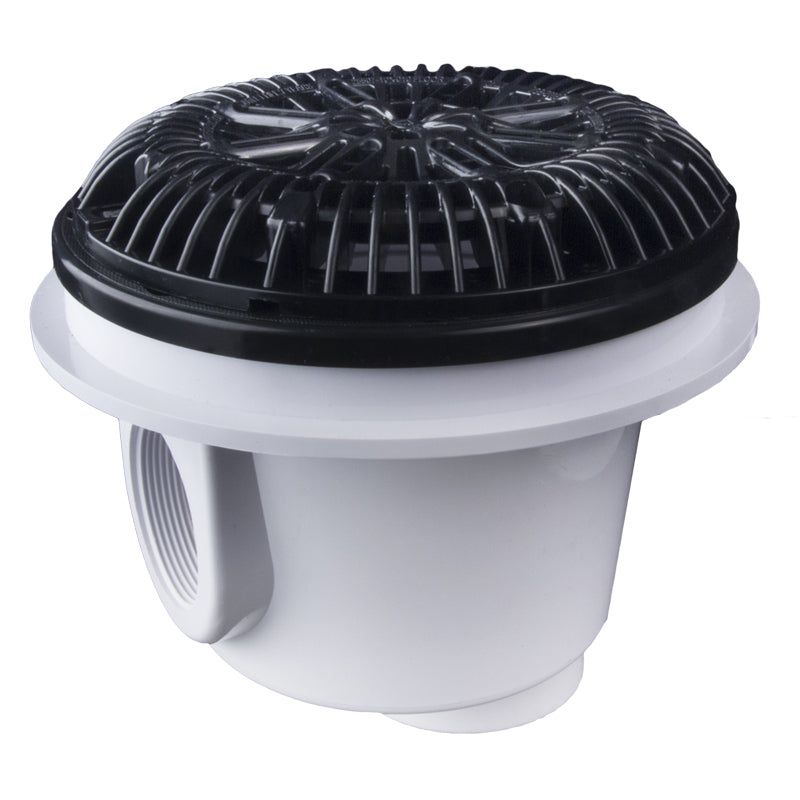 VINYL/FIBERGLASS POOL MAIN DRAIN (SO, BO), BLACK