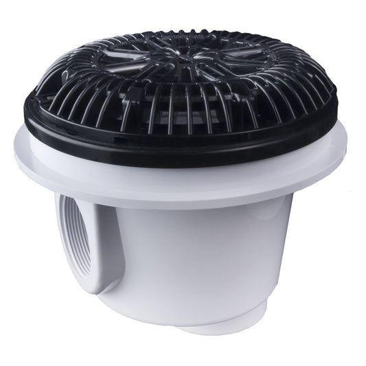 VINYL/FIBERGLASS POOL MAIN DRAIN (SO, BO), BLACK