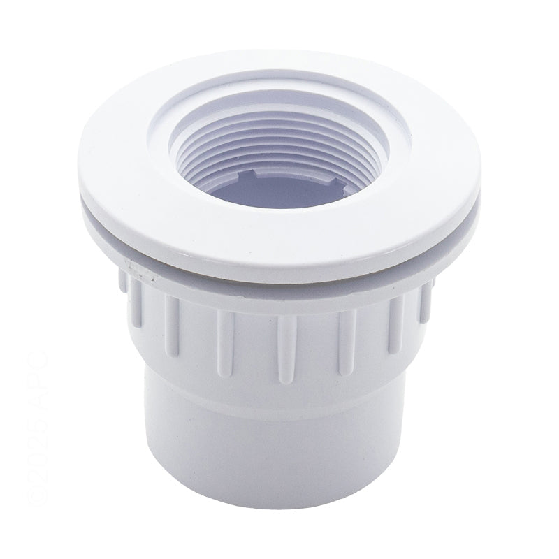 FG POOL WALLFITTING W/NUT & GASKET, WHITE