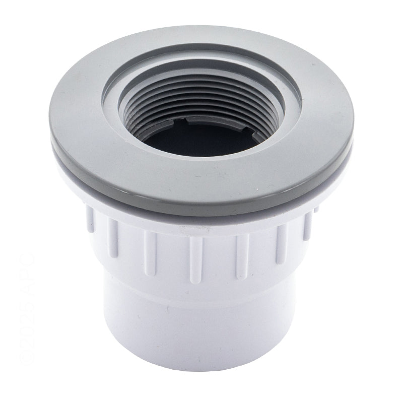 FG POOL WALLFITTING W/NUT & GASKET, GRAY