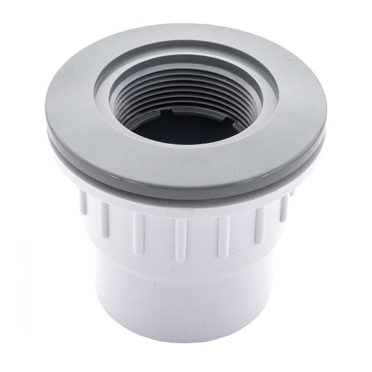FG POOL WALLFITTING W/NUT & GASKET, GRAY