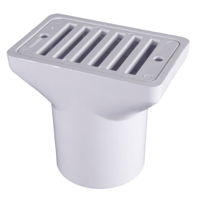 WHITE GUTTER DECK DRAIN