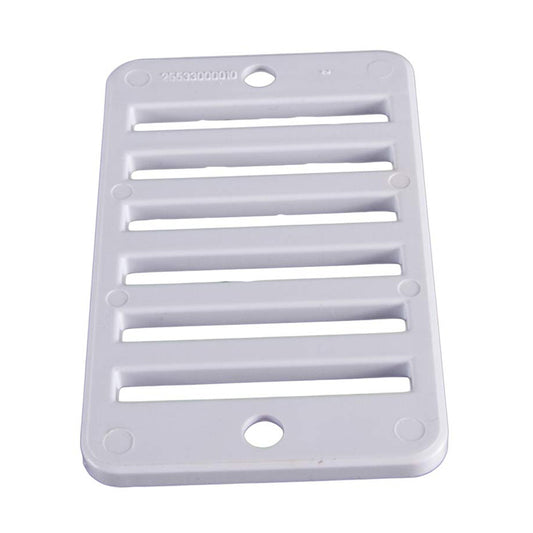 RECTANGULAR GRATE W/ SCREWS, WHITE