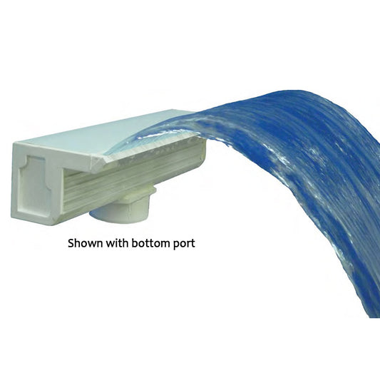12in Arch Waterfall 6in Lip Back Port White