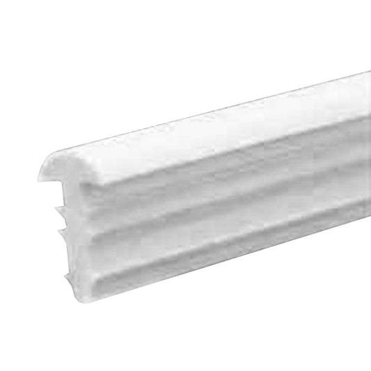 Vinyl Wedge Bead Lock, .120" Thickness, White | CPBL120