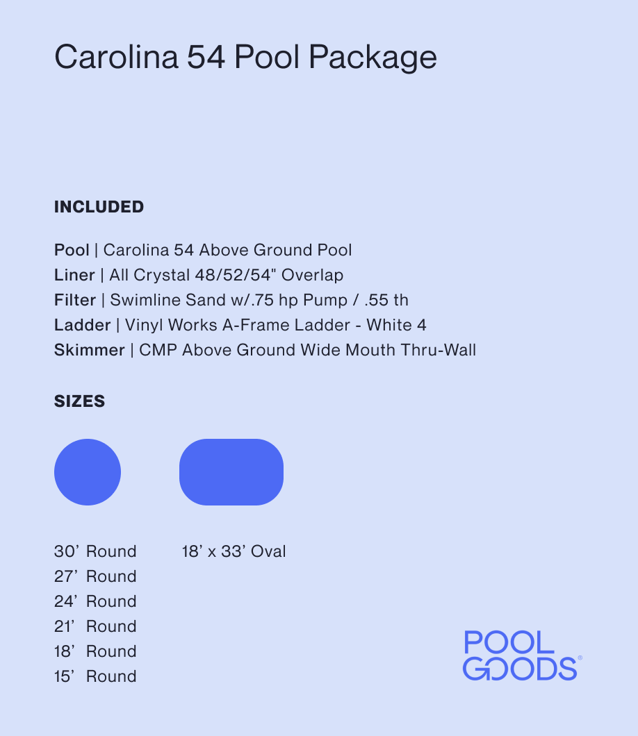 Carolina 54 - Pool Package - HS3054CAP