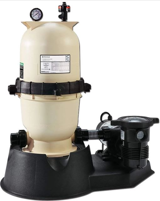 Pentair Clean & Clear A/G Pool Cartridge Filter System 150 sf 1HP Pump | EC-PNCC0150OE1160