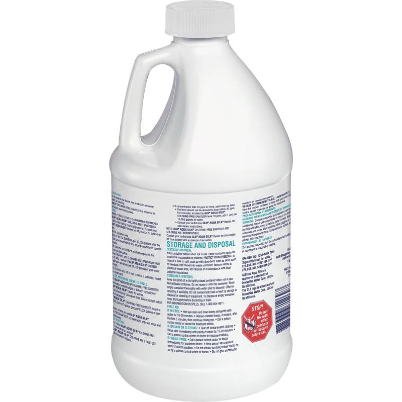 GLB Aqua Silk Chlorine-Free Sanitizer Bottle | 64 OZ | 71269