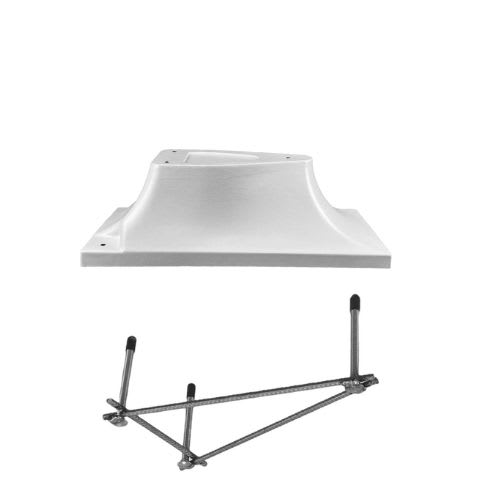 3 Bolt Base For 6' Board White W/ Jig | GPP-DB-3B6-W