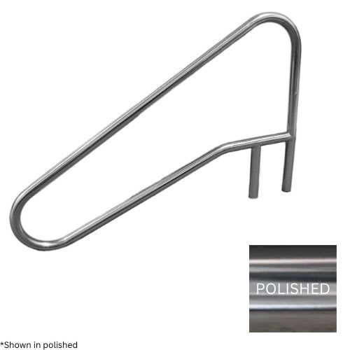 Global Classic 3 Bend Dip To Water Handrail with Welded Brace Polisehd .049 | GPP-RL-C49-4BND-WB-SS