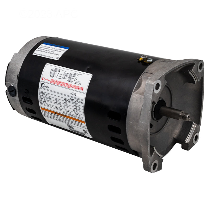 Century Pool Pump Motor 3HP 3 Phase 60Hz 208-230/460V 56Y Frame | H755