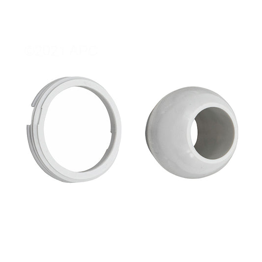EYEBALL & RETAINING RING WHITE
