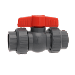 Hayward QTA 1" True Union Compact PVC Ball Valve, Gray | QTA1010CSEG