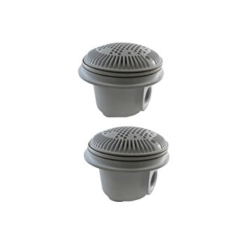 Hayward 1-1/2" Anti-Vortex Main Drain for Liner Pools, Dark Gray, 2/Pack | WG1048AVDGRPAK2