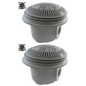 Hayward 1-1/2" Anti-Vortex Main Drain for Liner Pools, White , 2/Pack | WG1048AVPAK2