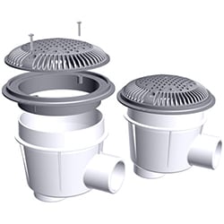 Hayward 2" Anti-Vortex Main Drain for Concrete Pools, Dark Gray, 2/Pack | WG1154SDGRPAK2