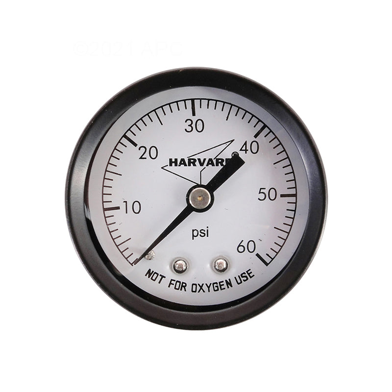 PRESSURE GAUGE .25" MPT BACK 2" FACE 0 TO 60# STEEL CASE