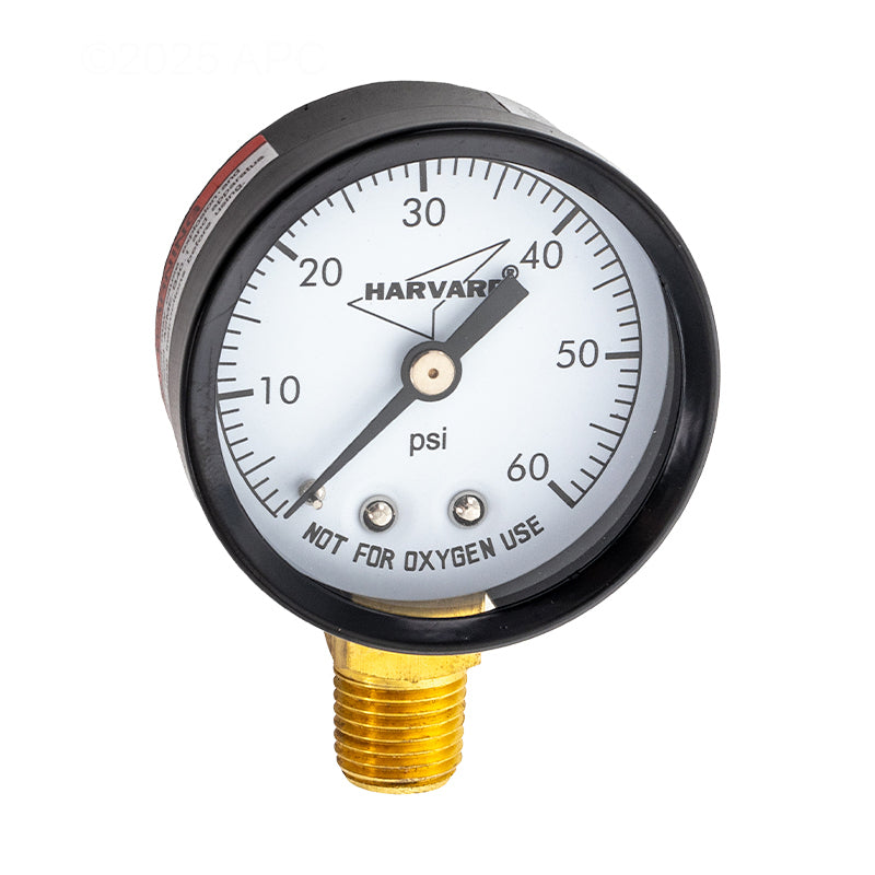 PRESSURE GAUGE .25" MPT BOTTOM