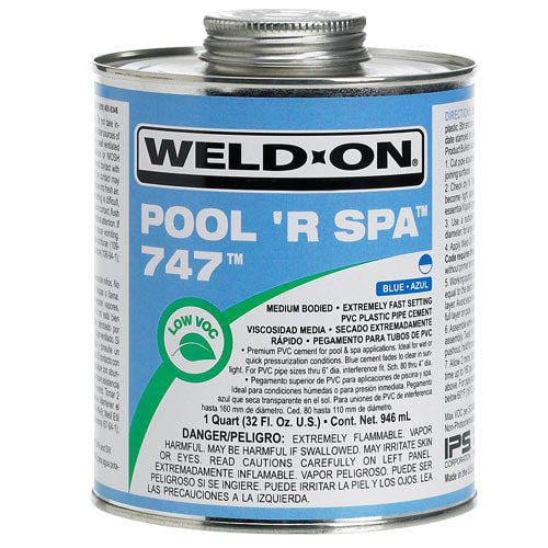 Quart IPS 747 Blu Pool/Spa Cement 10852 Glue Blue Pool R Spa Quart | 10852