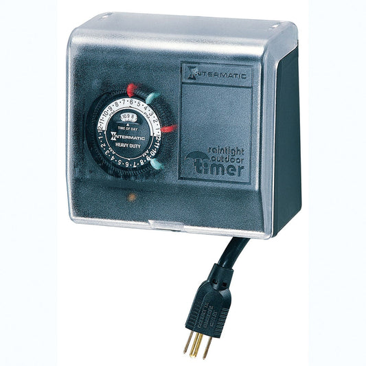 Intermatic Outdoor Mechanical Plug-In Timer w/ Built-In Enclosure | P1101