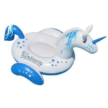 Swimline Animal Ride-On Float | Giant Unicorn | White/Blue | SWL90708