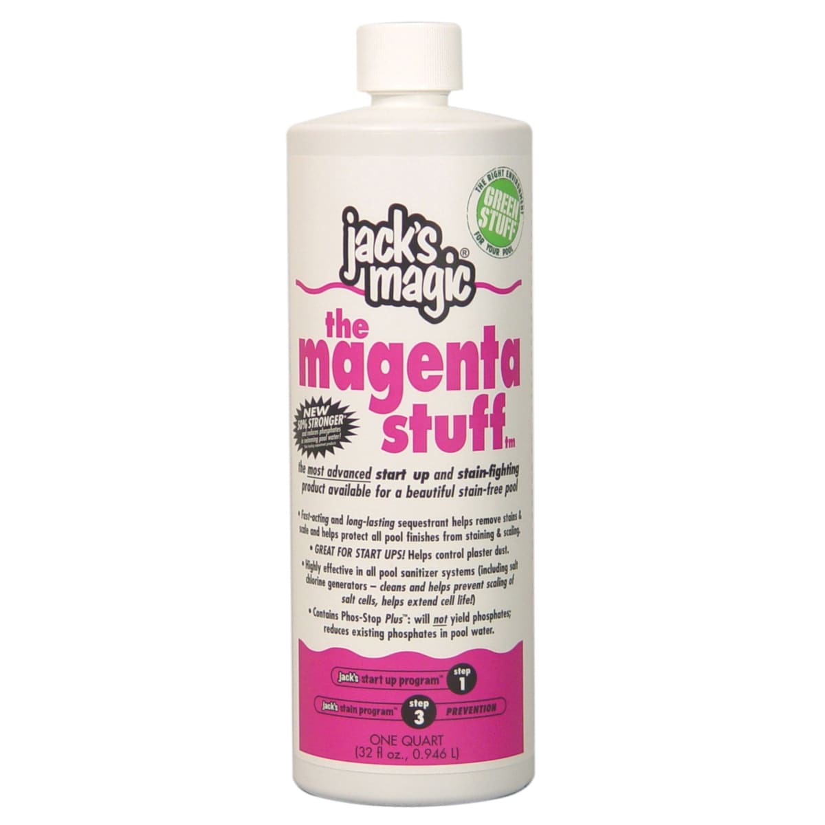 Jacks Magic Magenta Stuff Metal Remover, 32 oz Bottle, 12/Case | PMAGENTA032