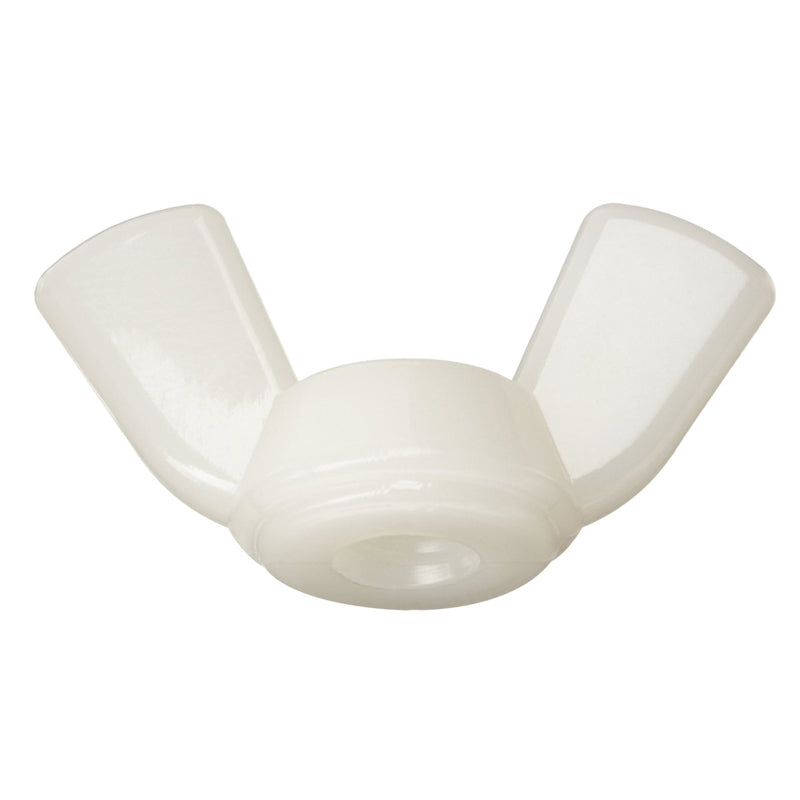 WHITE NYLON WING NUT FOR PLUGS