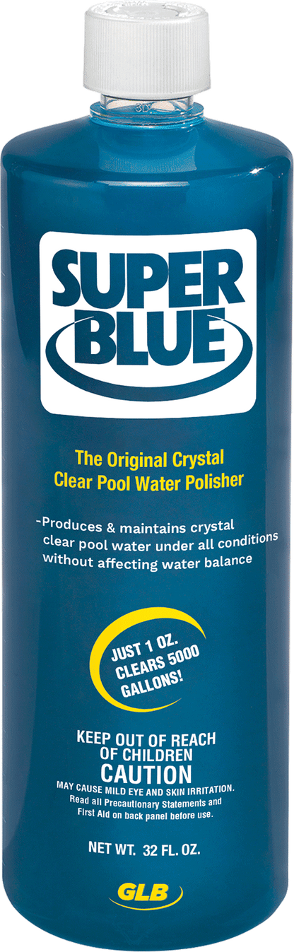 GLB Super Blue Concentrated Water Clarifier, 32 oz Bottle 12/Case | 71205