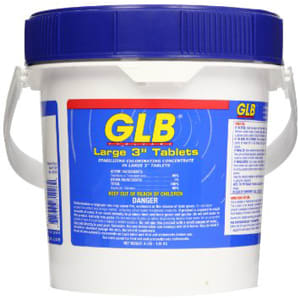 GLB Large 3" Chlorine Tablets, 8 lb Pail | 71230A