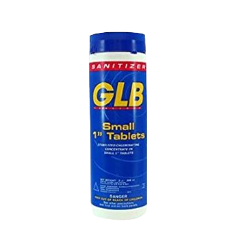 GLB Small 1" Chlorine Tablets, 2 lb Bottle | GL1TA2