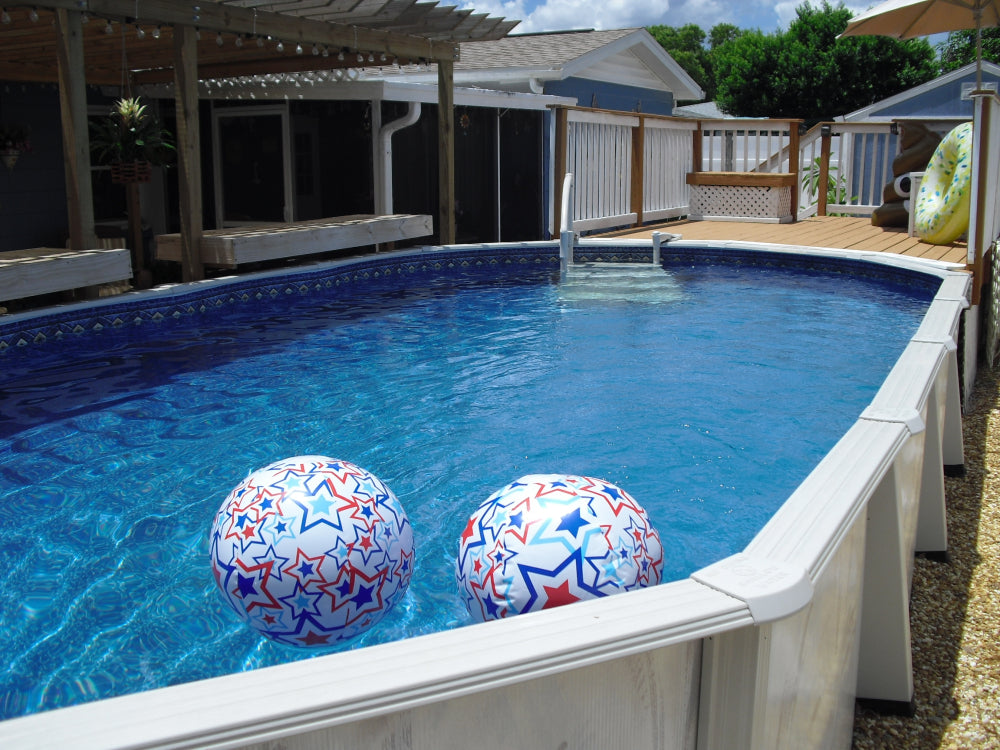 Swimline 27' Round Liberty Tile Unibead Liner, 52" Wall | LI2752LTU25