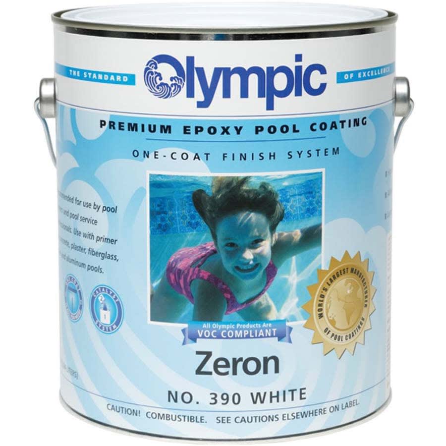 Olympic 390 Zeron Epoxy Pool Coating, White, 1 gal | 390