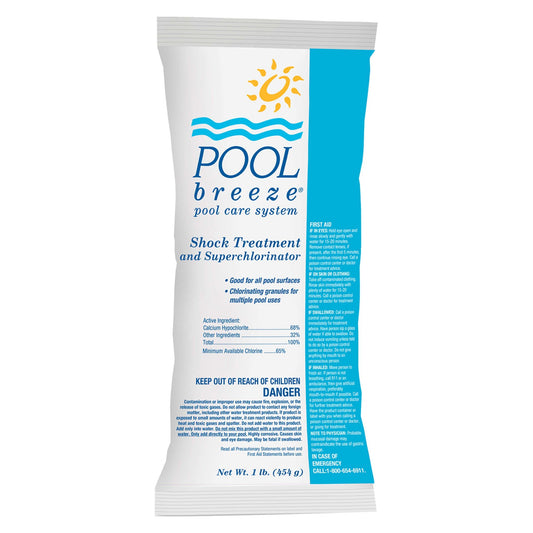 Pool Breeze 68 Cal Hypo Granular Chlorine Shock, 1 lb Bag, 23/Case | 88475