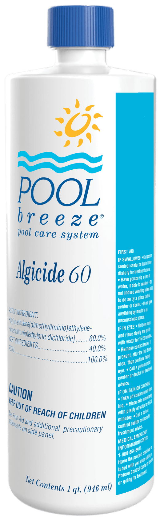 Pool Breeze Algaecide 60, 32 oz Bottle, 12/Case| 88541