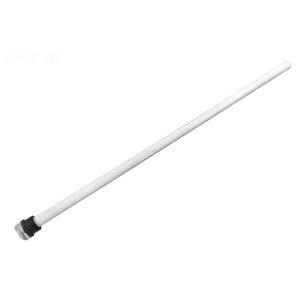 The Pentair Clean & Clear Plus Air Bleed Tube Assembly 420 sf (170028) is a long, white cylindrical tube with a black and gray attachment at one end, shown against a white background.